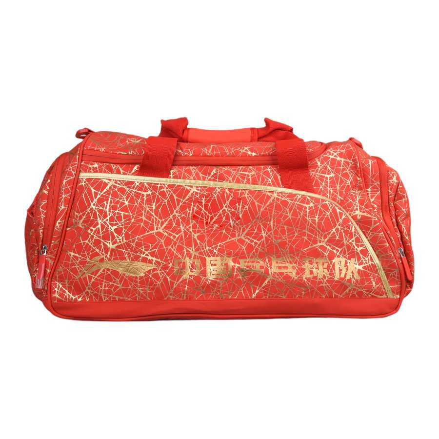 Li-Ning Li Ning Qingmu Waterproof Pu Travel Bag Unisex Red/Black