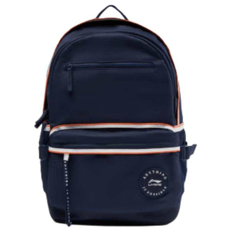 Li-Ning Li Ning Sports Life Collection Polyester Backpack Regular Unisex Navy Blue