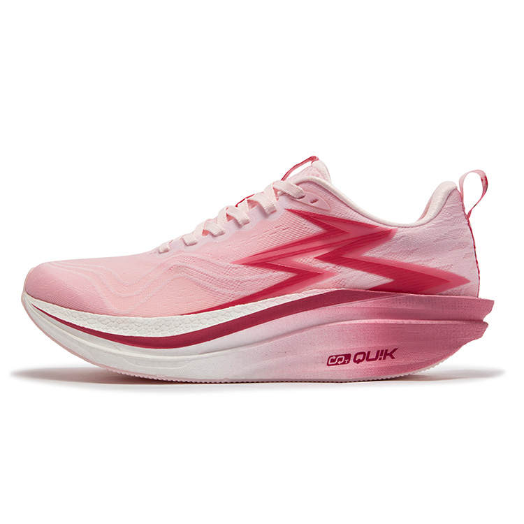 361° Flame 4 MIX Jacquard Breathable Low top Carbon Plate Running Shoes Unisex White Pink