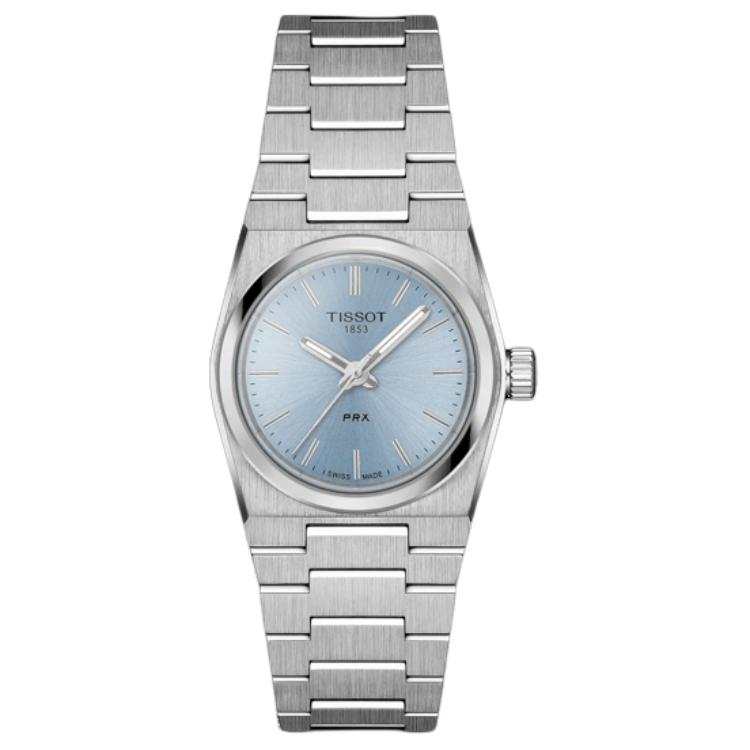 TISSOT Quartz Movement 100m Waterproof Women's Watch 25mm Blue Dial Stainless Steel Case