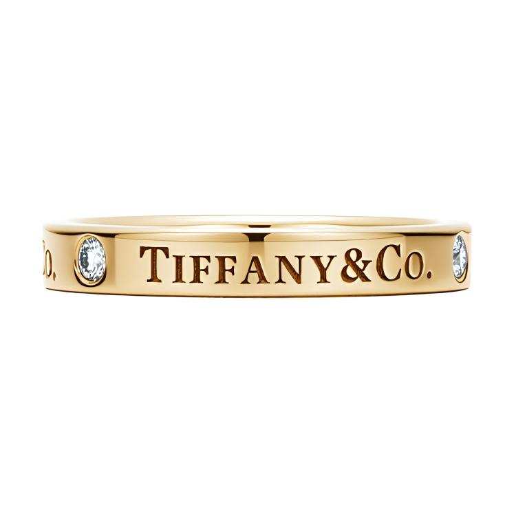 TIFFANY & CO. 18K Gold Diamond Rings Unisex Gold
