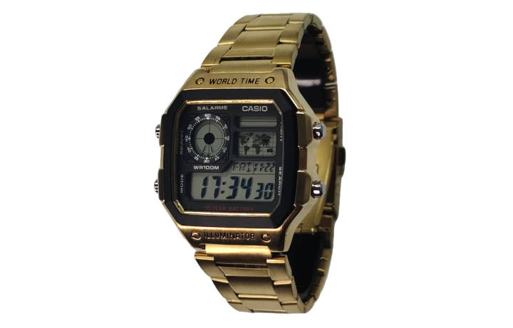 CASIO CASIO Custom Collection Quartz Movement Stainless Steel Strap Watch Men's Watches Black Dial