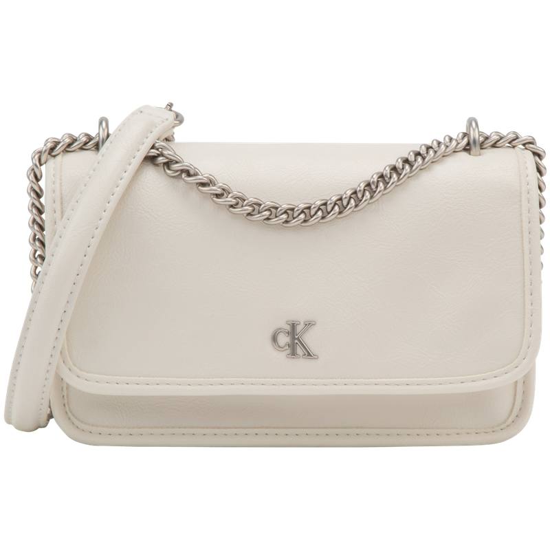 CALVIN KLEIN Synthetic Material Shoulder Bag Medium Women's Milk White