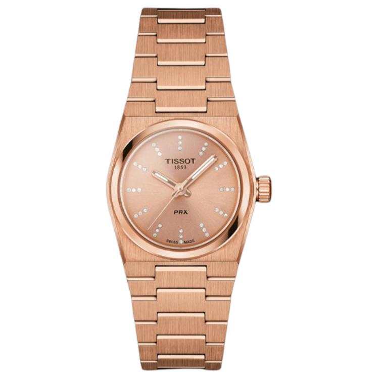 TISSOT PRX Quartz Movement 100m Waterproof Women's Watch 25mm Champagne Watch Dial