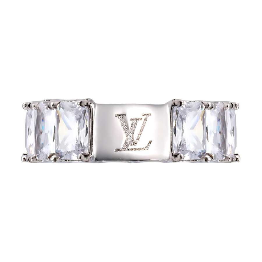 LOUIS VUITTON LOUIS VUITTON Zircon Rings Unisex Silver