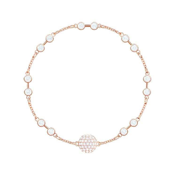 Swarovski Remix Collection Faux Crystal Bracelets Women's White & Rose Gold Plated