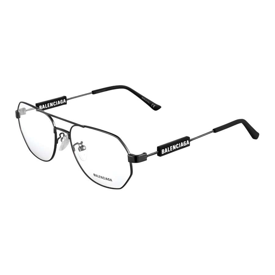Balenciaga Sporty Style Alloy Aviator Prescription Glasses Unisex Gray