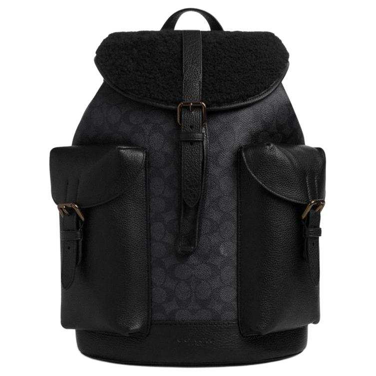COACH COACH Cow Leather Backpack Large Men's Black