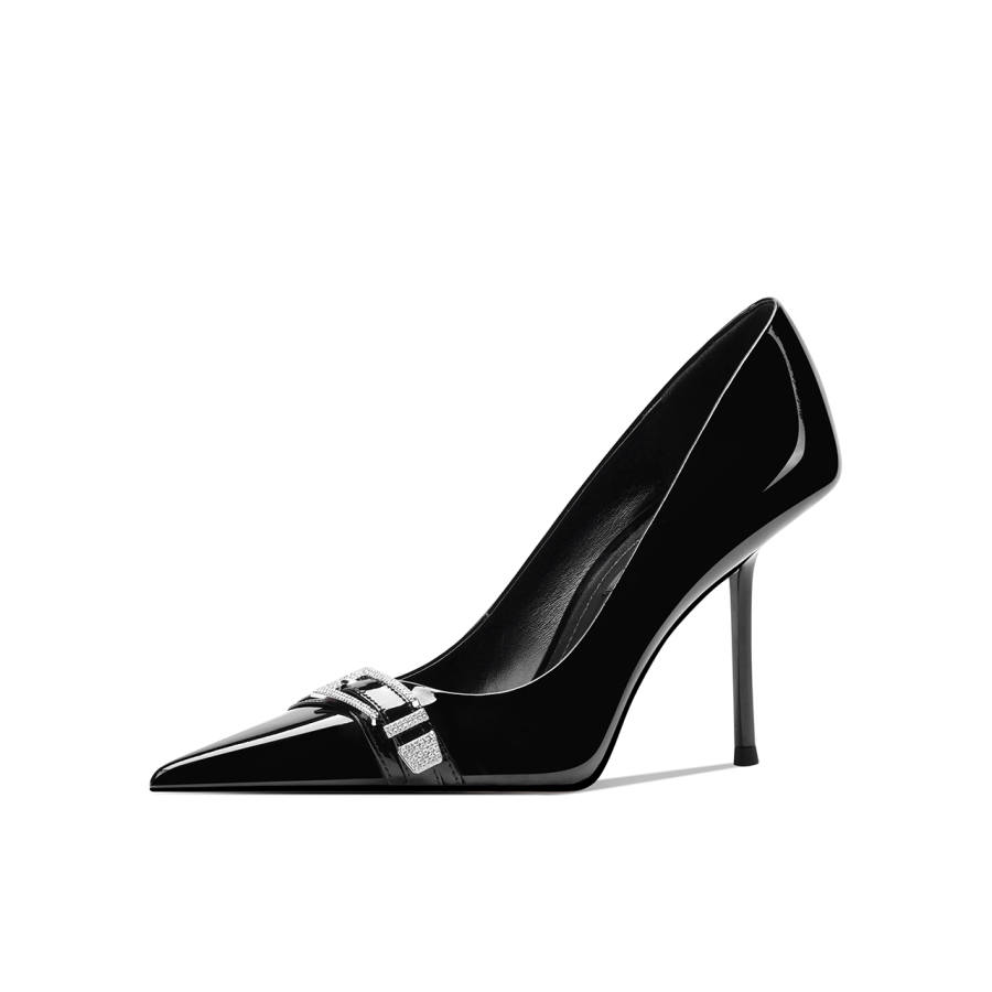 Shesrim Sheepskin Slim Heel High Heels Women's
