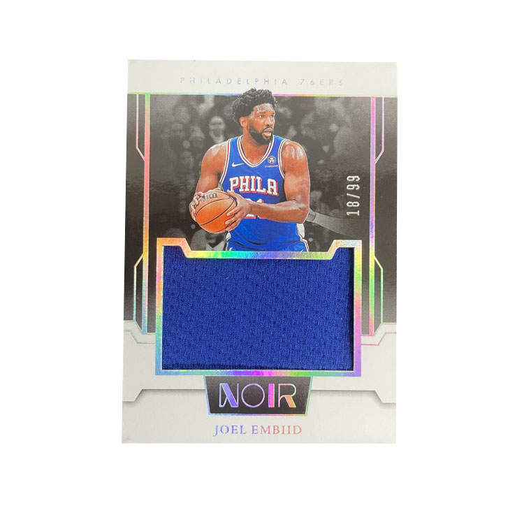 PANINI 2023 24 Noir Philadelphia 76ers Joel Embiid Jersey 18/99 Edition Blue Basketball Card Sports Cards 1 Pc