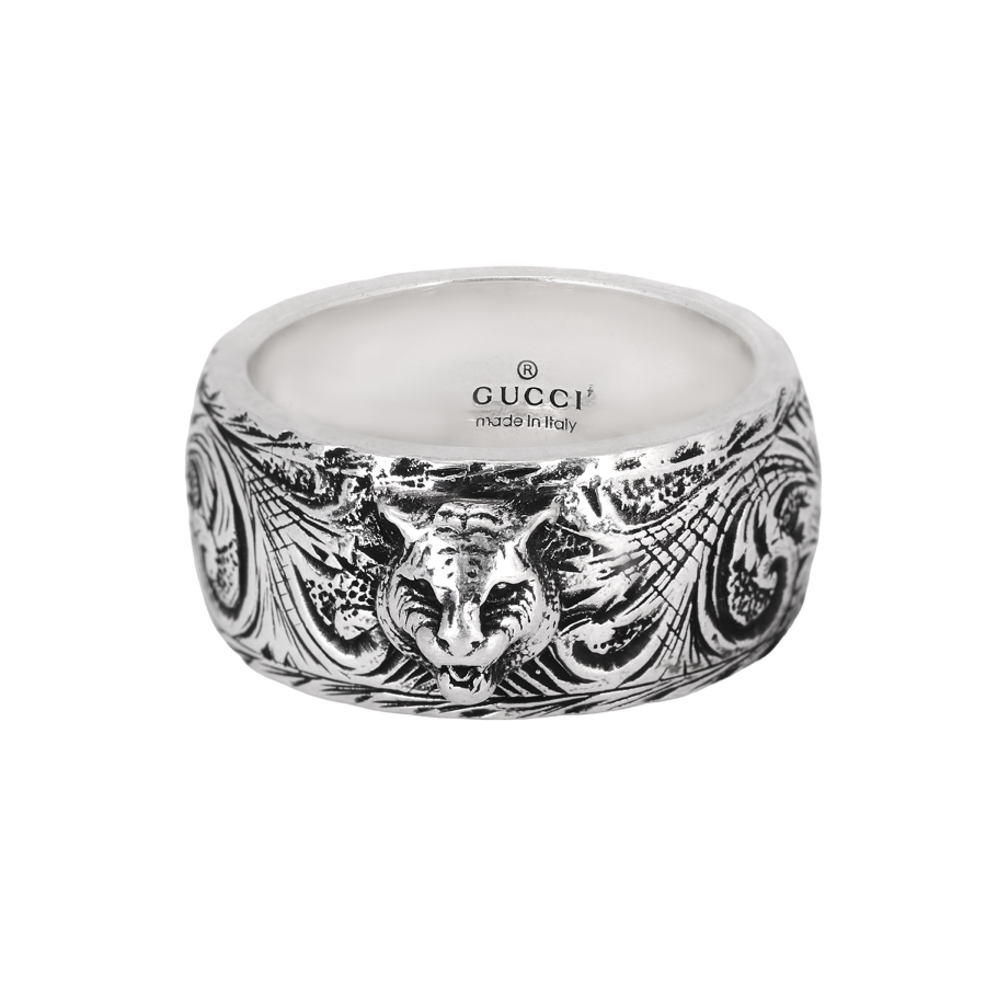 GUCCI GUCCI 925 Sterling Silver Rings Unisex Silver