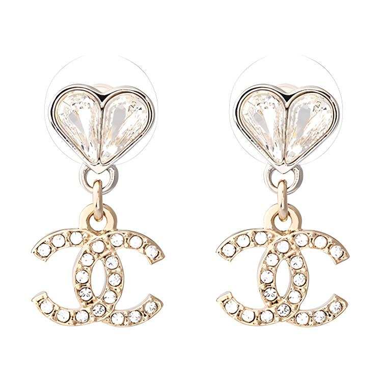CHANEL Metal Earrings Women's Gold/Silver