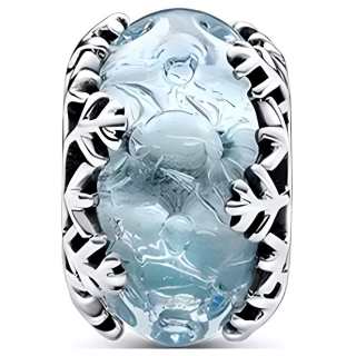 Pandora 925 Sterling Silver Glass Beads Women's Light Blue