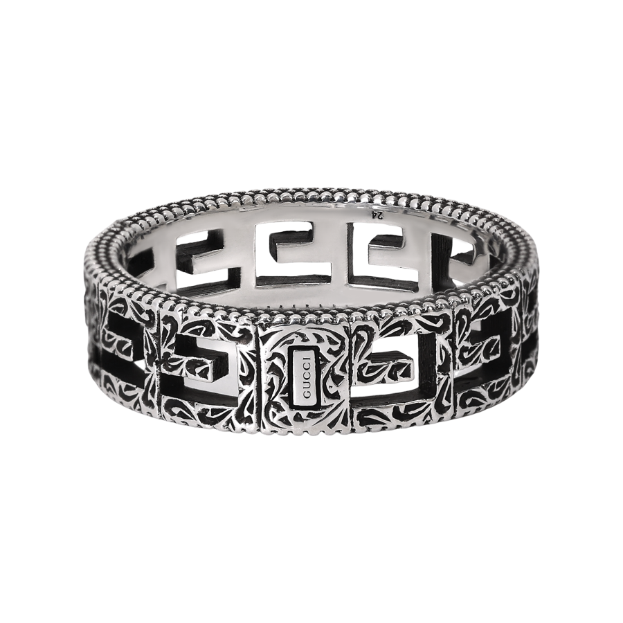 GUCCI GUCCI Silver Ring With Square G