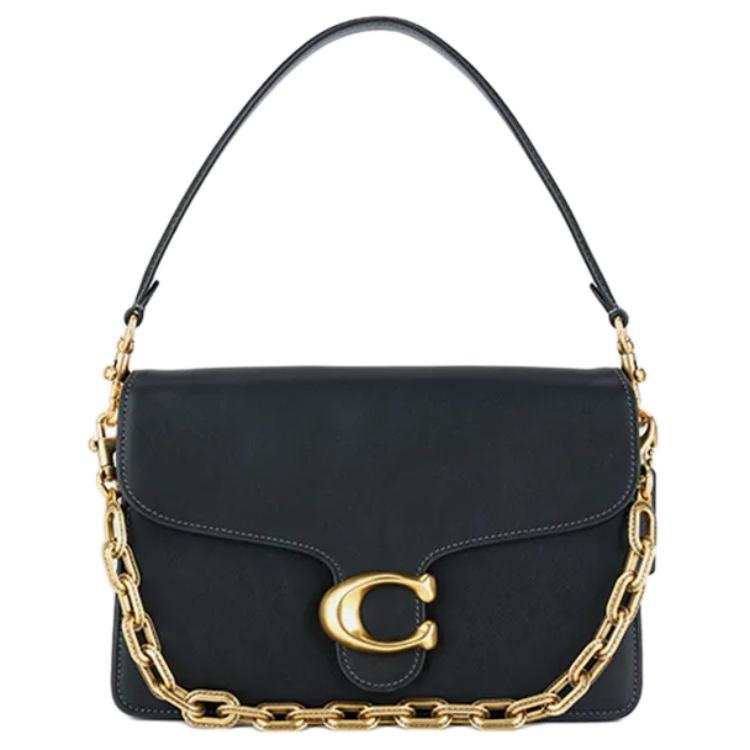 COACH Tabby 26 Calfskin Leather Shoulder Bag Women's Black