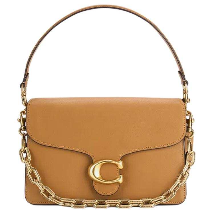 COACH COACH Tabby Cow Leather Shoulder Bag Medium Women's Mel Brown