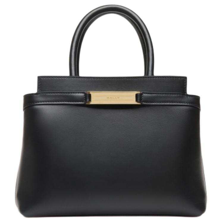 BALLY Cow Leather Shoulder Bag, Crossbody Bag, Handbag Medium Women's Black