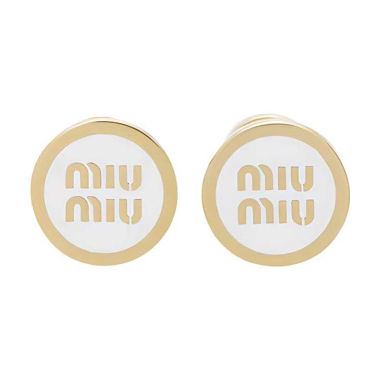 MIU MIU 【Previous Season】logo-lettering studs