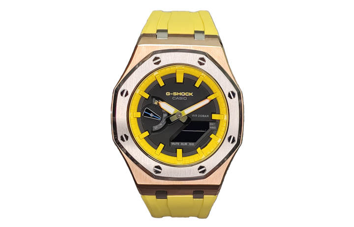 CASIO CASIO Custom Collection Quartz Movement Fluoroelastomer Strap Watch Men's Watches Black Dial