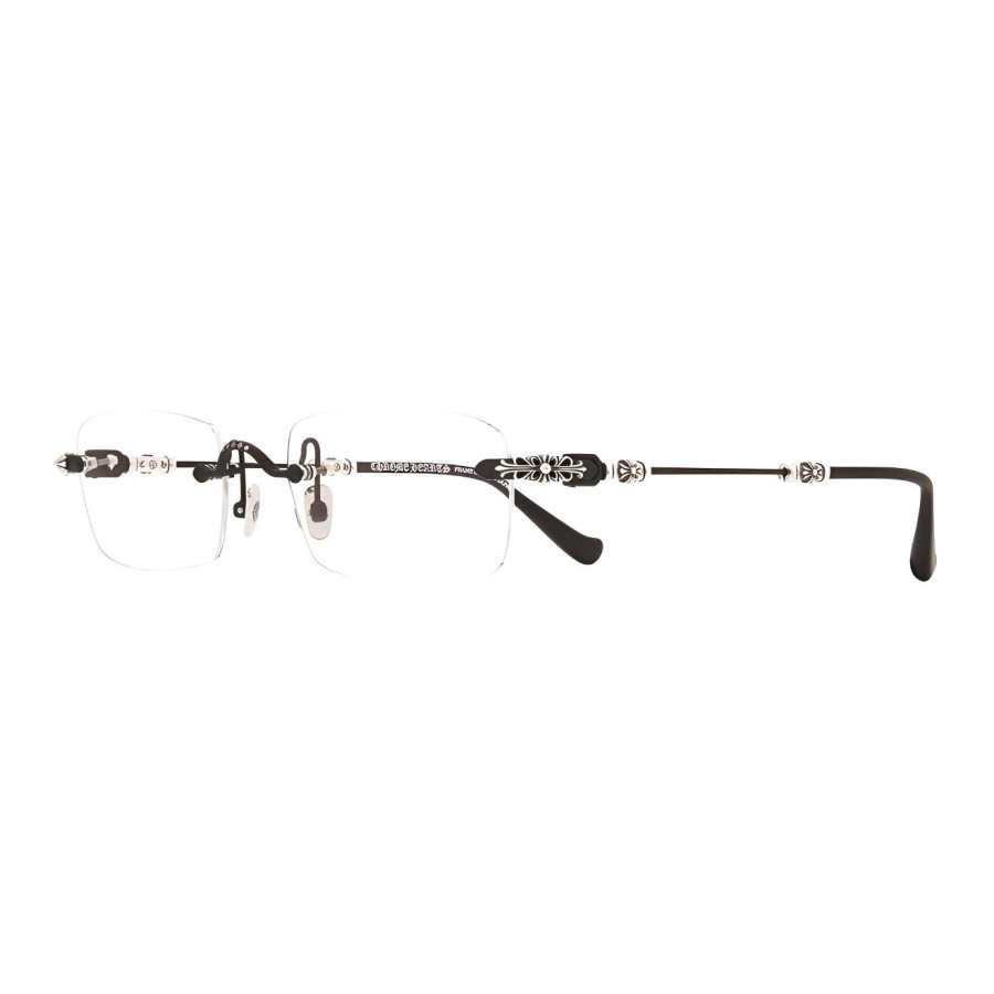 Chrome Hearts Chrome Hearts Rectangular Prescription Glasses Unisex Black
