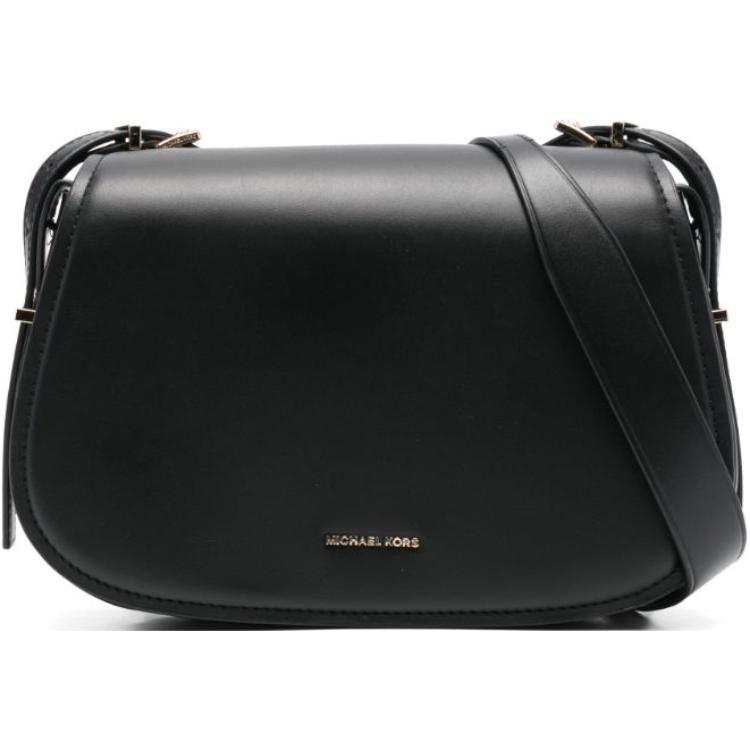 MICHAEL KORS Lydia Calfskin Shoulder Bag Medium Women's Black