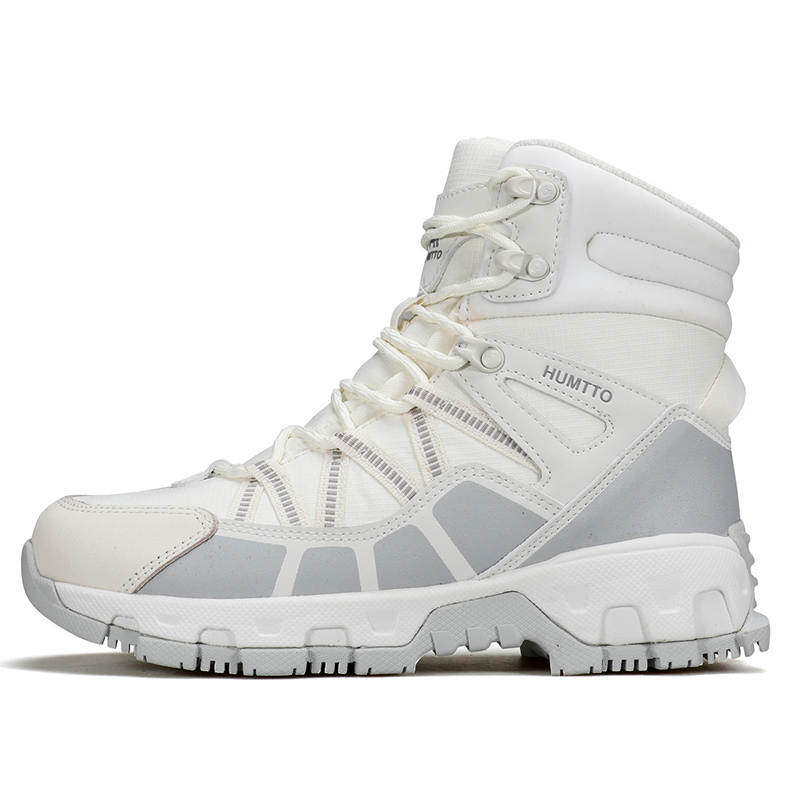 HUMTTO Thermal Cushioning Coverage Short Mid Calf Snow Boots Women's Ivory White