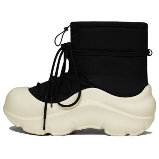 KAALIXTO Short Snow Boots Unisex Black Beige