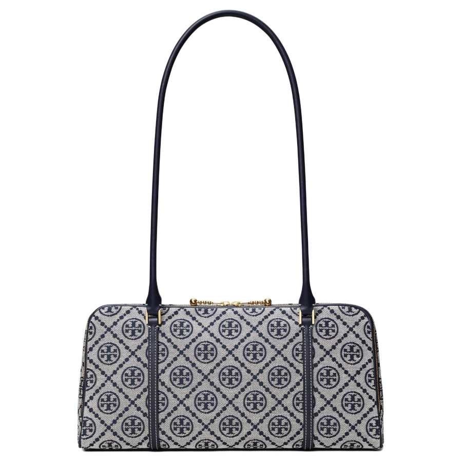 TORY BURCH TORY BURCH T Monogram Small Marshmallow Satchel Tory Navy