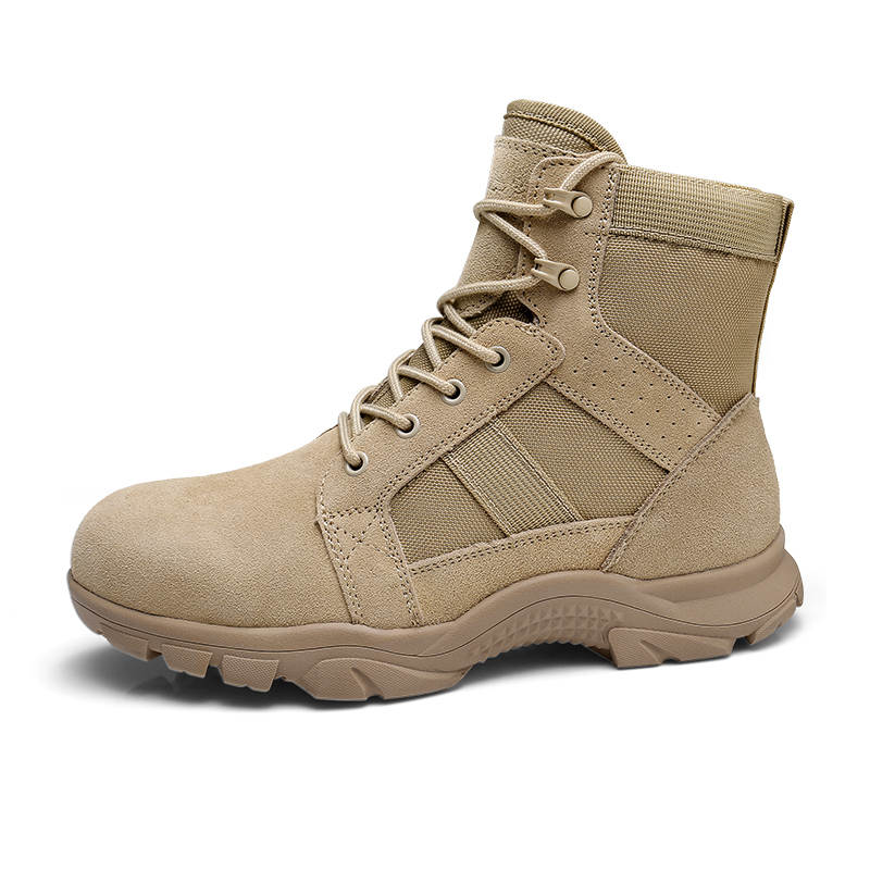 QIANGREN 3515 Desert Boots Thermal Wool Boots Thickened And Fleece Lined High Top Shoes Outdoor Boots Men's Sand