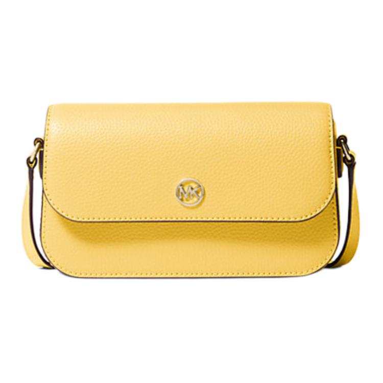 MICHAEL KORS Jet Set Travel Leather Shoulder Bag, Crossbody Bag Small Women's Yellow Daisy