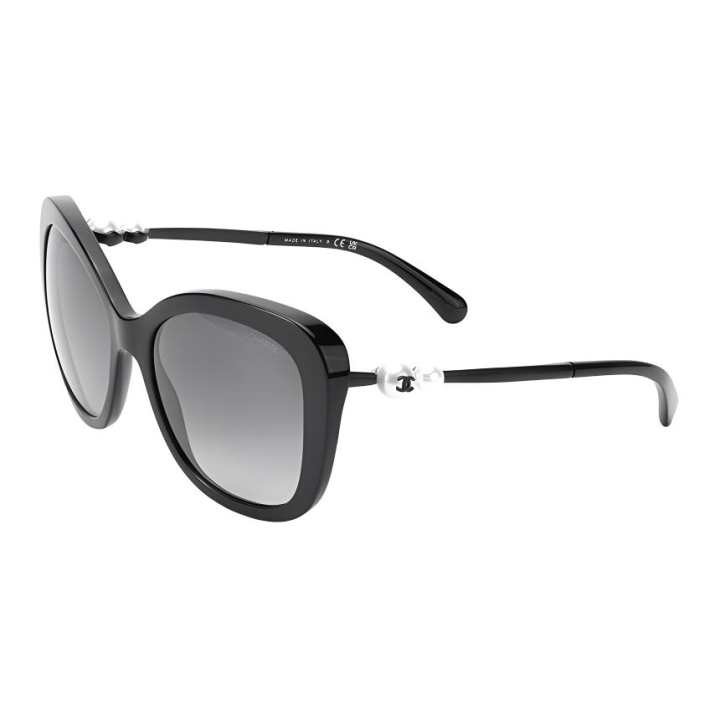CHANEL CHANEL Plate Frame Oval Sunglasses Women's