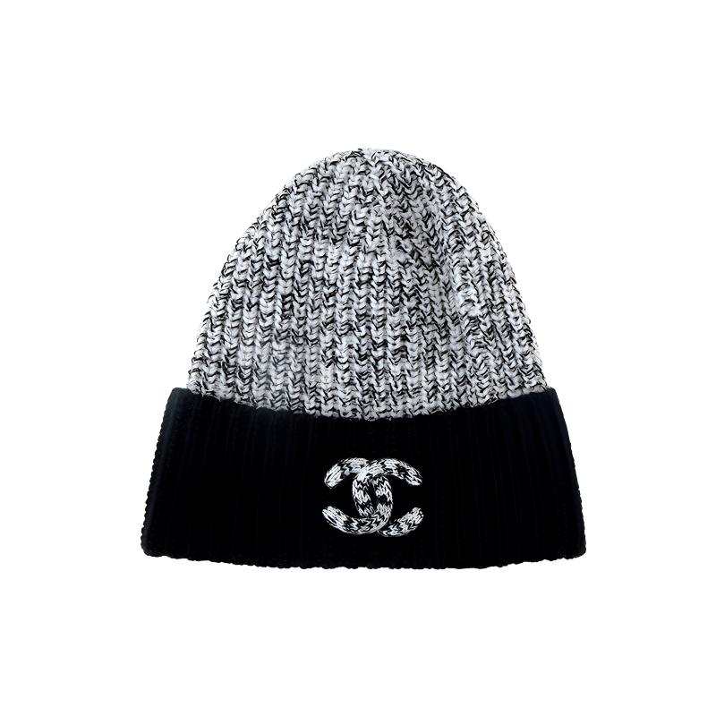 CHANEL Cashmere Beanies Women's Gray