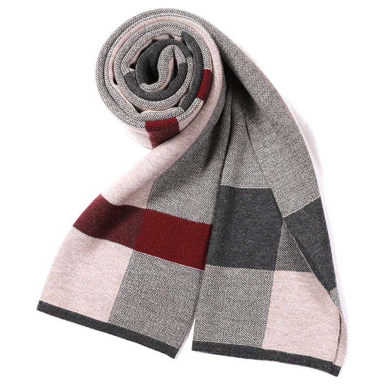 Hodo 4.2% Wool Knitted Fabric Knit Scarf Men's