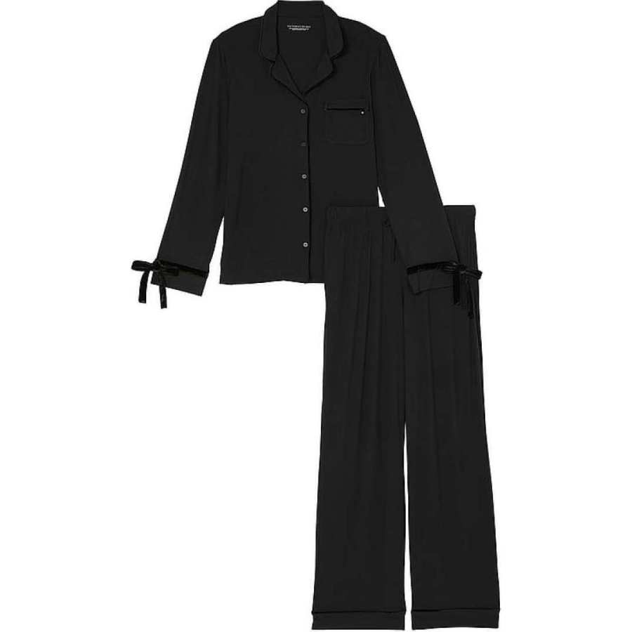 Victoria's Secret 24 Big Show Collection THE MIX Pajama Set Women's Black