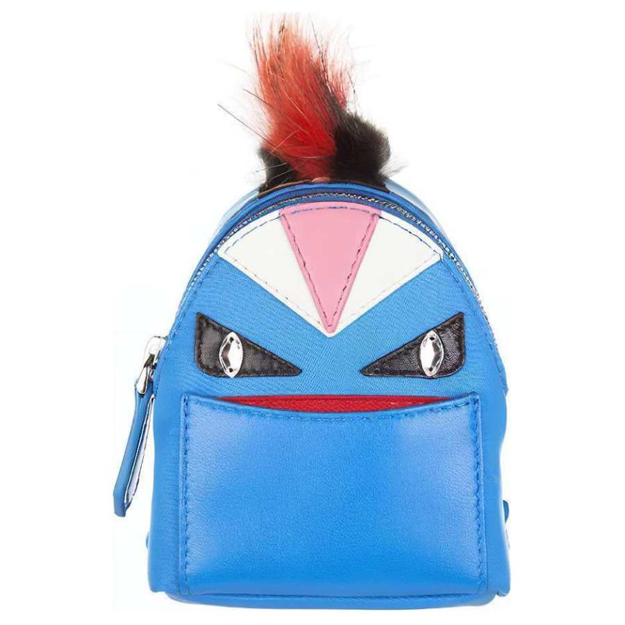 FENDI FENDI Nylon Fabric Accessory Backpack Women's Blue
