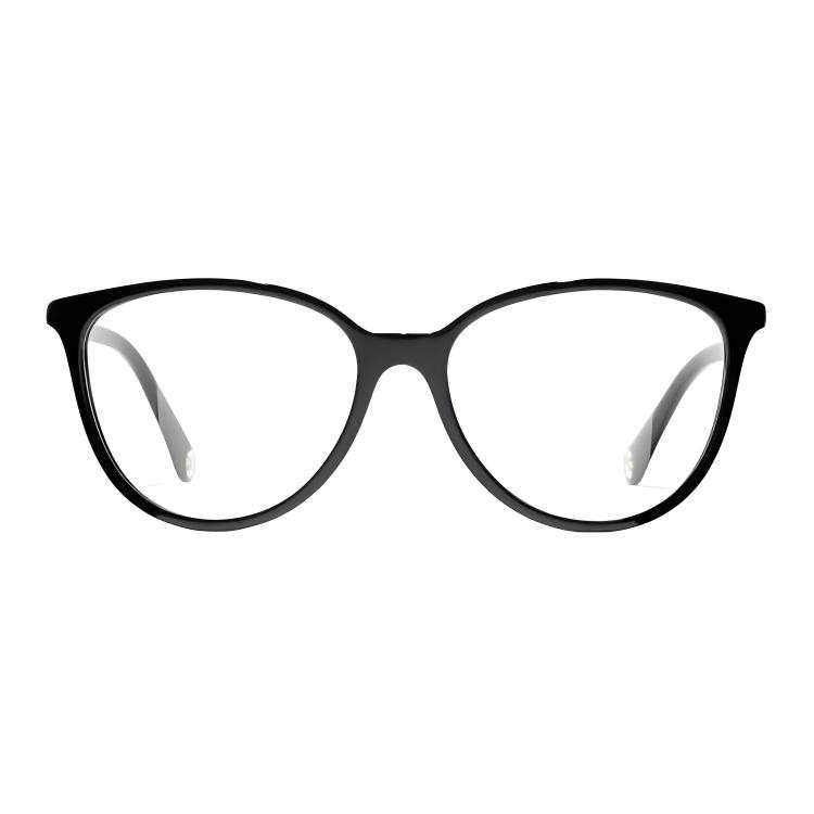 CHANEL CHANEL Acetate Butterfly Eyeglass Frames Women's Black