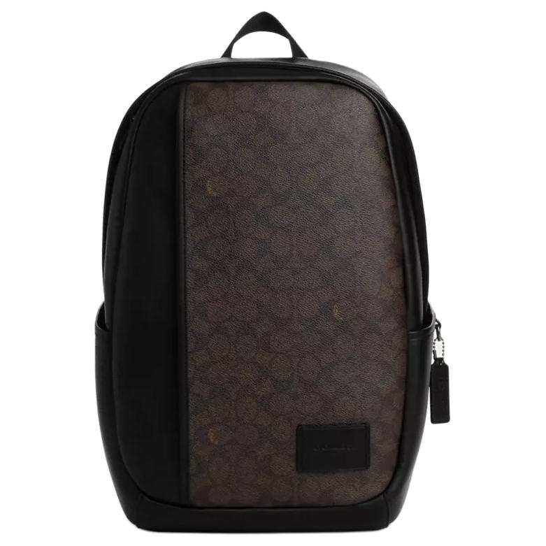 COACH COACH Edge Coated Canvas Backpack Large Men's Walnut & Black