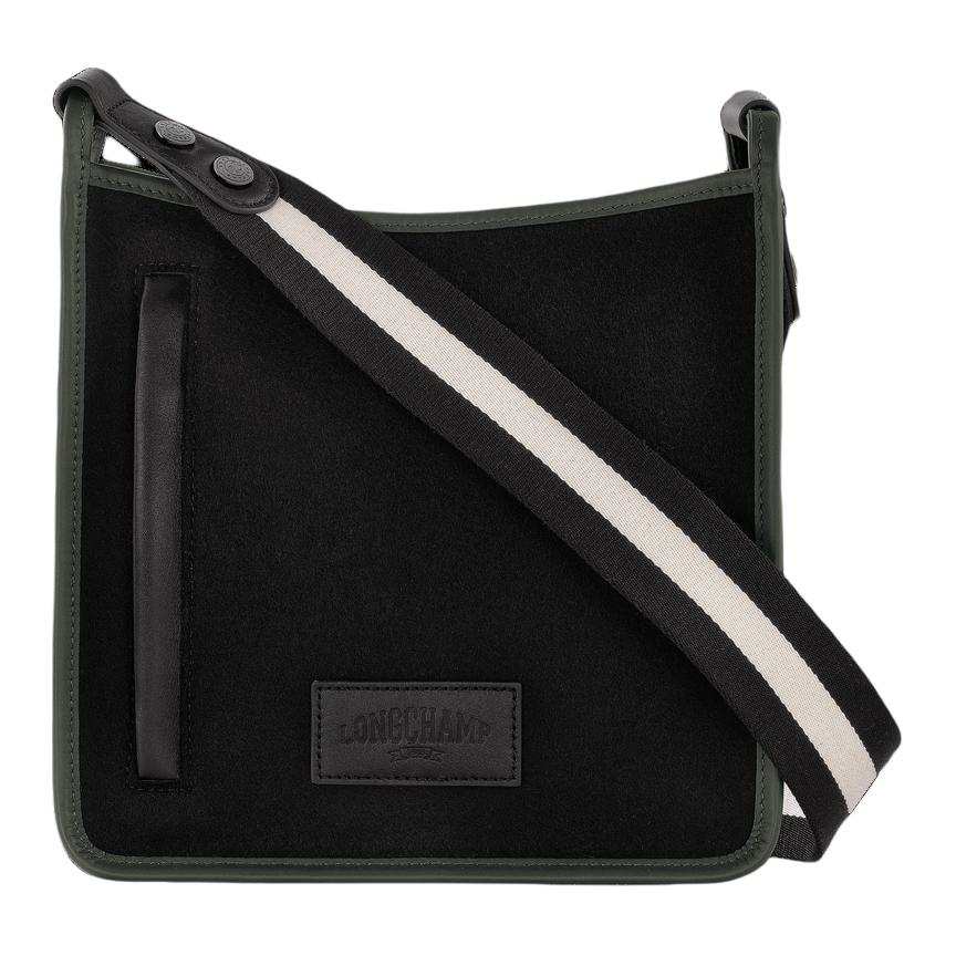 LONGCHAMP Le Foulonné Canvas Shoulder Bag Small Women's Black