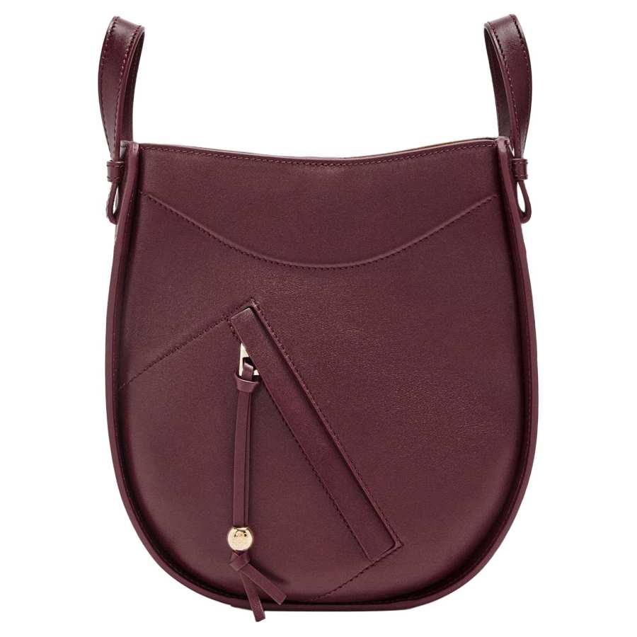 LOEWE Hammock Bright Calfskin One Shoulder Handbag Women's Dark Burgundy