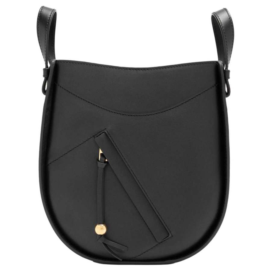 LOEWE Hammock Bright Calfskin One Shoulder Handbag Women's Black