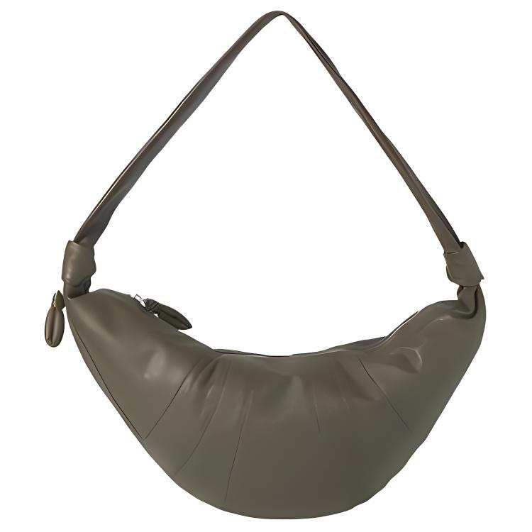 Lemaire Croissant Cow Leather Shoulder Bag Large Women's Dark Moss Green