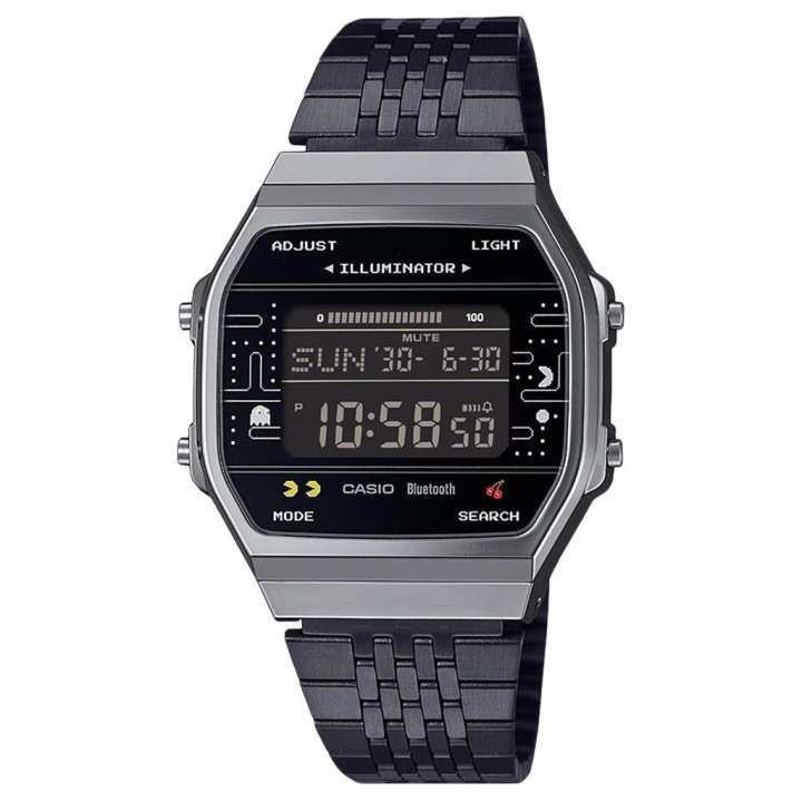 CASIO CASIO Water Resistant For Everyday Use Quartz Movement Stainless Steel Strap Watch Unisex Black Dial
