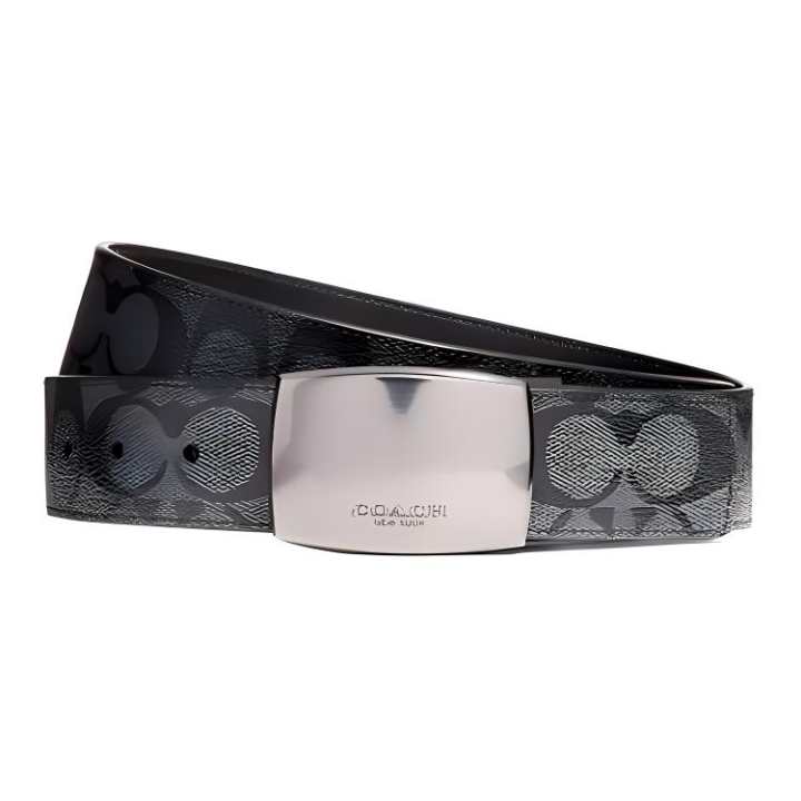 COACH COACH PVC Polyvinyl Chloride Leather Belts Men's Width 3.5cm