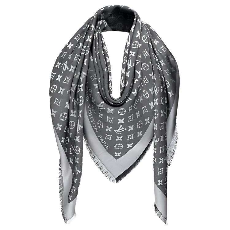 LOUIS VUITTON MONOGRAM DENIM Wool And Silk Scarves Unisex