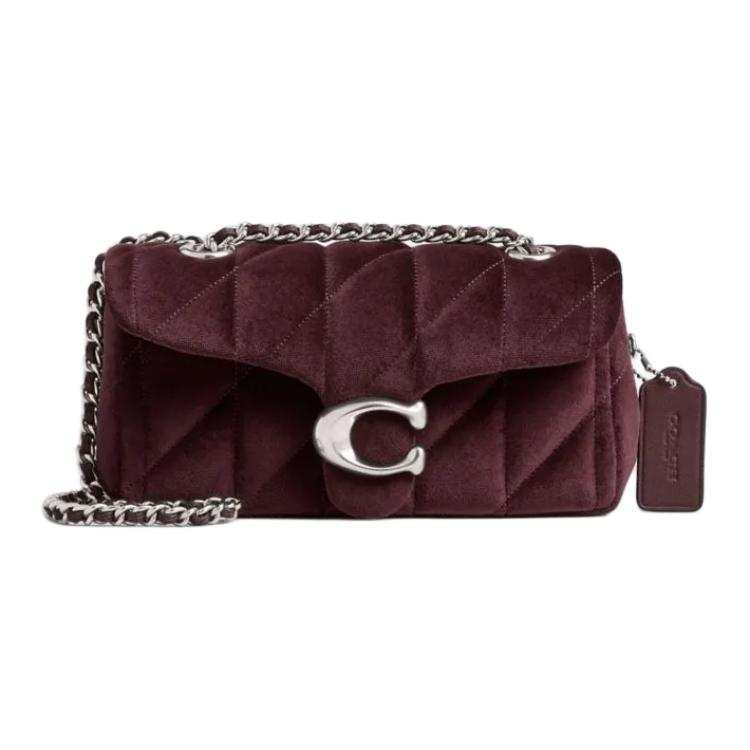 COACH Tabby Fabric Crossbody Bag, Shoulder Bag Small Women's Plum Joy