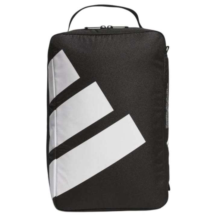 Adidas Adidas Polyester Handbag Travel Storage Bag Men's Black & White