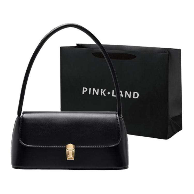 PINK·LAND Pu Shoulder Bag Women's Beige/Black/Red/Yellow/Brown/Coffee/Blue