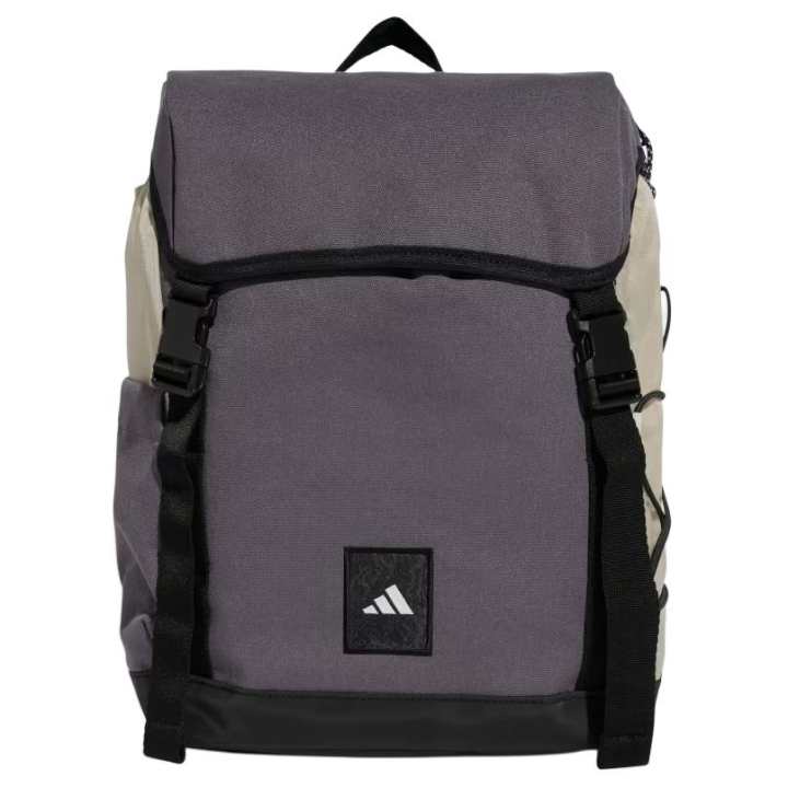 Adidas Adidas Recycled Polyester Backpack Unisex Gray Purple & Black