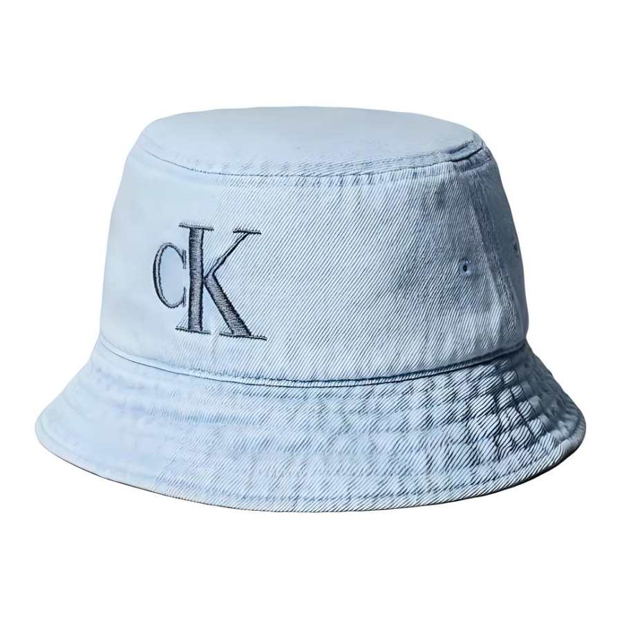 CALVIN KLEIN Cotton Bucket Hats Unisex Light Blue