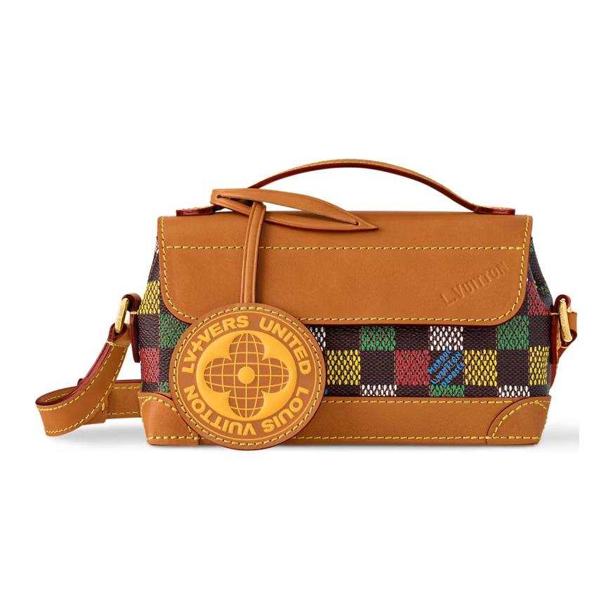 LOUIS VUITTON Steamer LVers Damier Ebene Coated Canvas Shoulder Bag, Crossbody Bag, Handbag Mini Men's